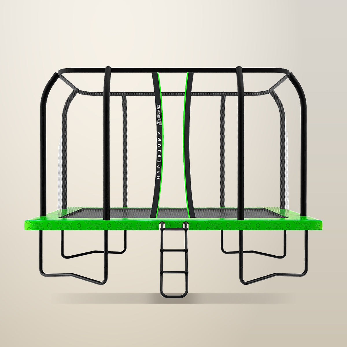 Lifespan Kids HyperJump Rectangle Trampoline, 12ft x 8ft, on a plain cream background