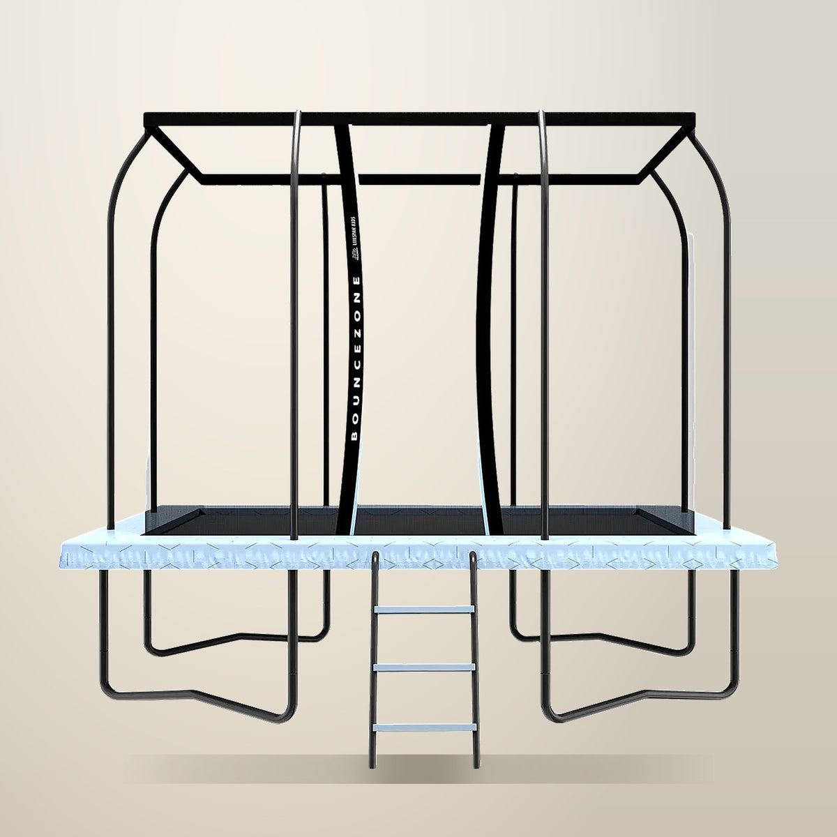 Lifespan Kids BounceZone Rectangular Trampoline Set, on a plain cream background
