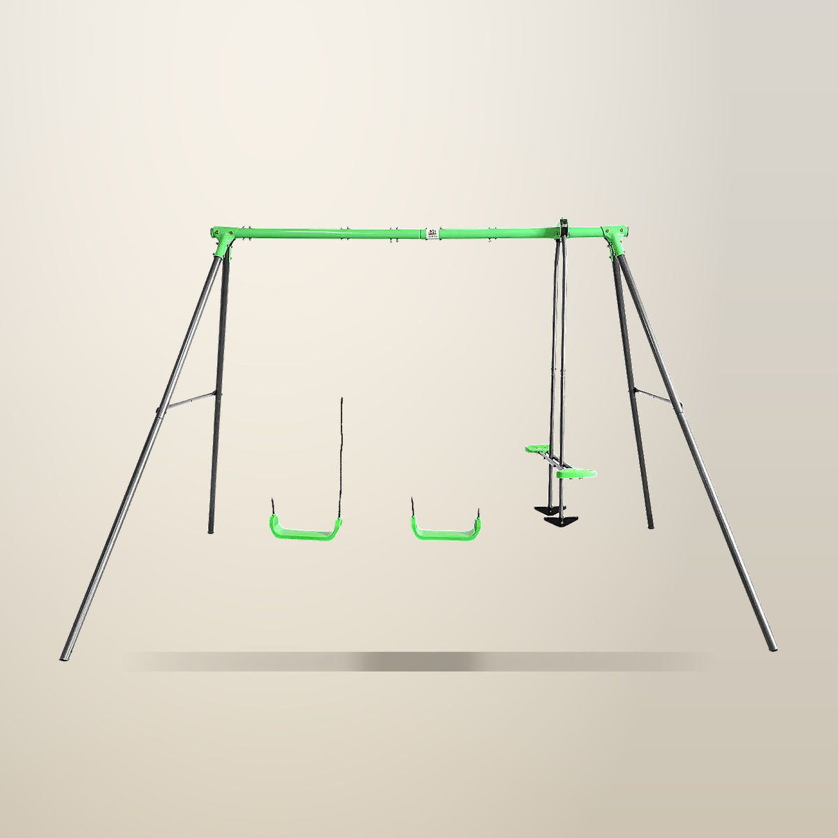 Lifespan Kids Hurley 2 Metal Swing Set, on a plain cream background