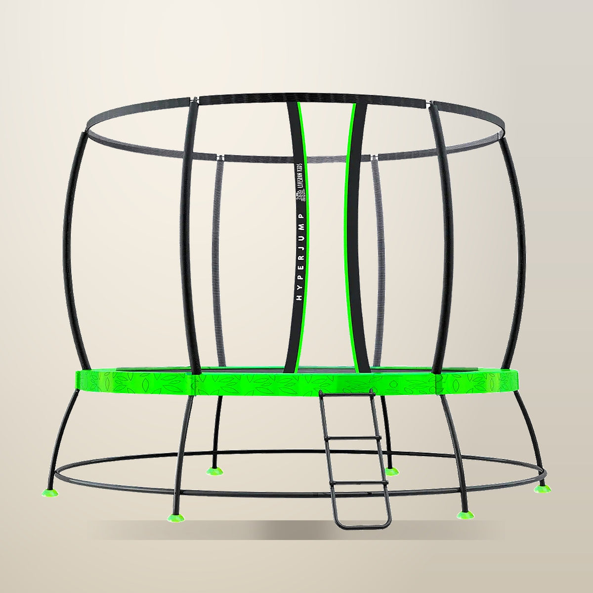 Lifespan Kids HyperJump3 Springless Trampoline, 10ft, on a plain cream background