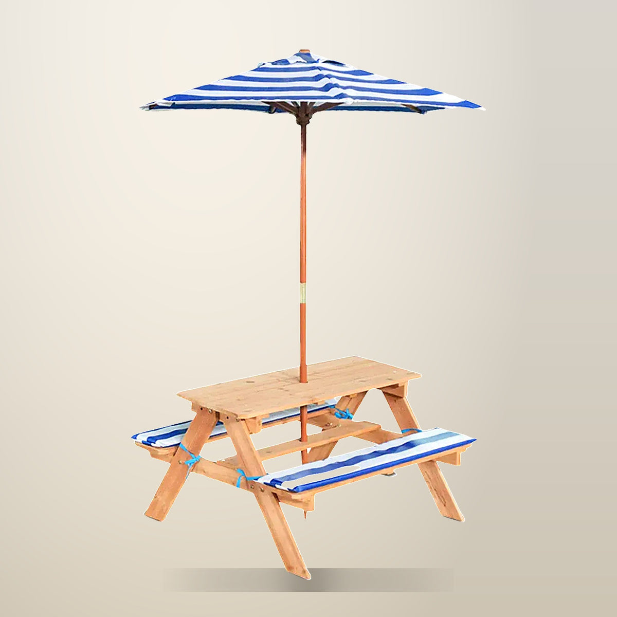 Lifespan Kids Sunset Picnic Table with Umbrella, on a plain cream background