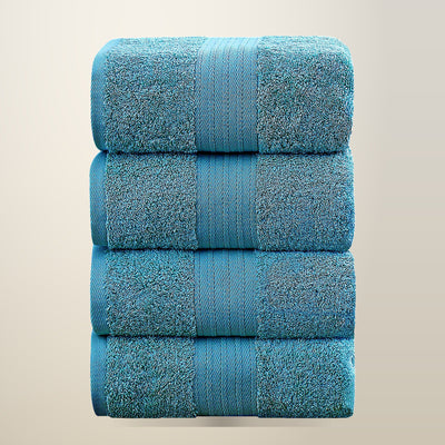Linenland 550 GSM Cotton Bath Towels, Set of 4, 68 x 137 cm