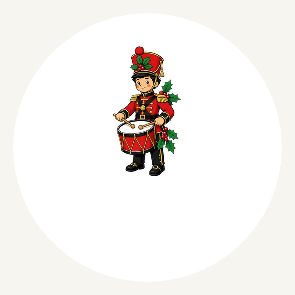 Little Christmas Drummer Boy Personalised Pewter Christmas Ornament