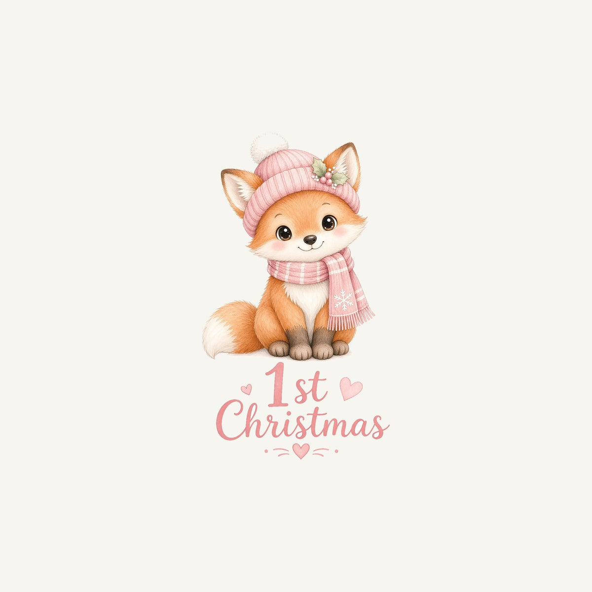 Little Fox First Christmas Personalised Christmas Mug