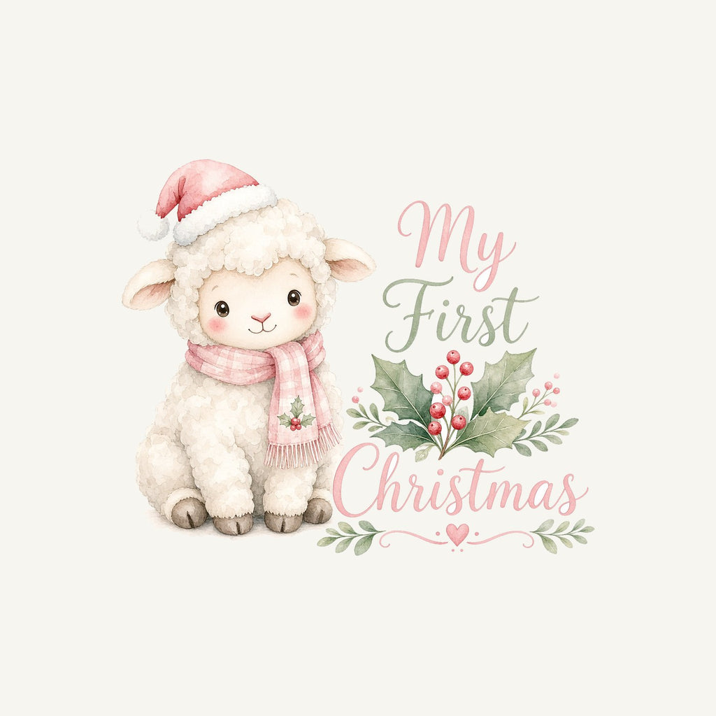 Little Lamb First Christmas Personalised Christmas Mug