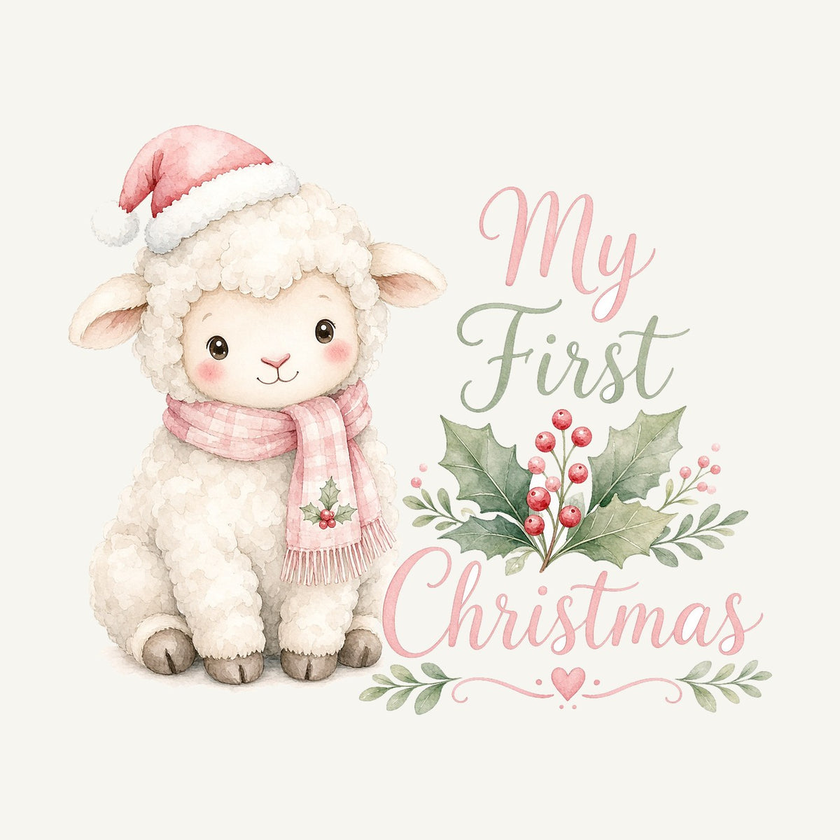 Little Lamb First Christmas Personalised Santa Sack