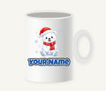 Little Polar Bear Cub Personalised Christmas Mug