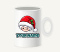 Little Santa Hat Face Personalised Christmas Mug