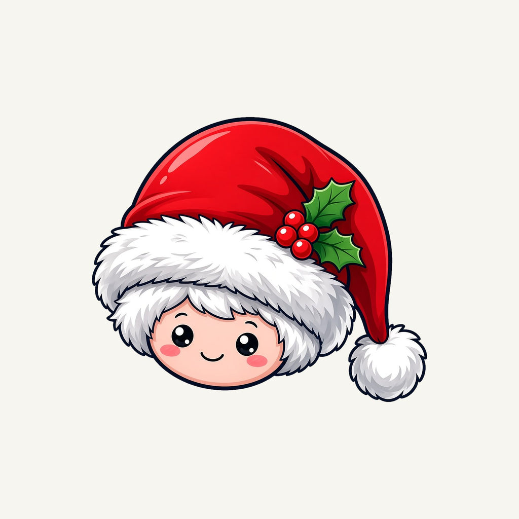 Little Santa Hat Face Personalised Christmas T-Shirt and Hoodie