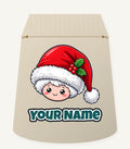 Little Santa Hat Face Personalised Santa Sack
