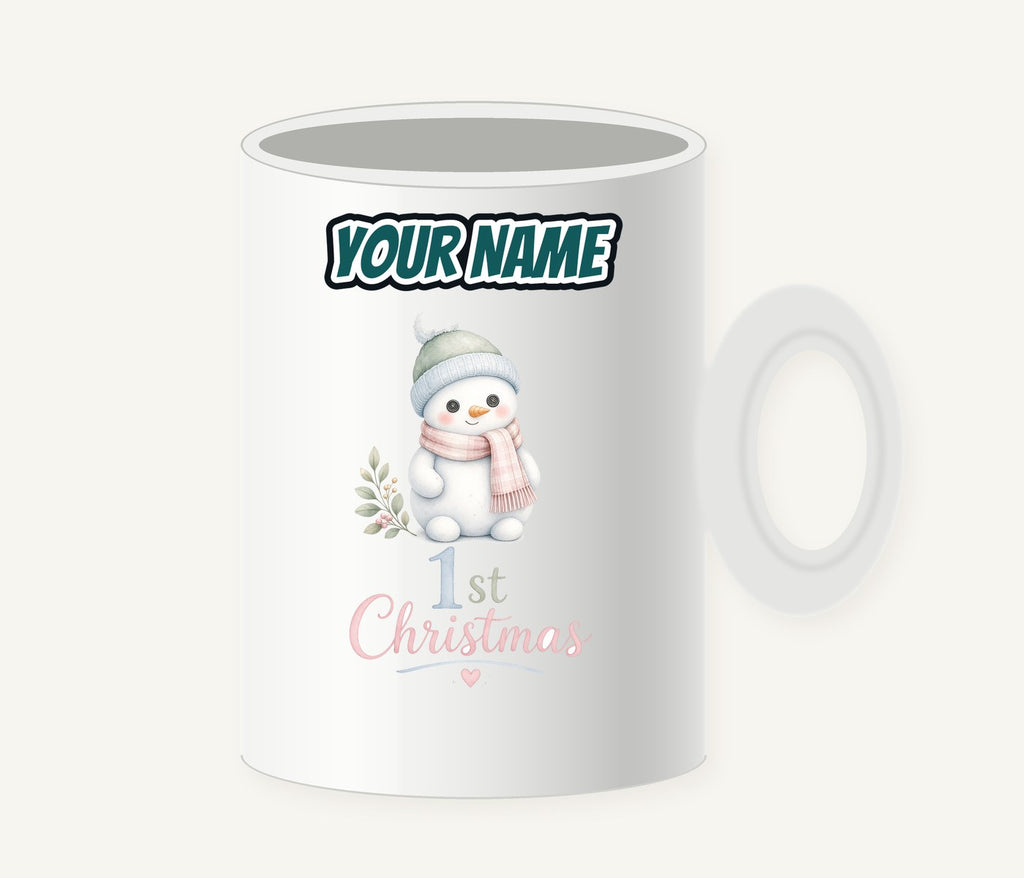 Little Snowman First Christmas Personalised Christmas Mug