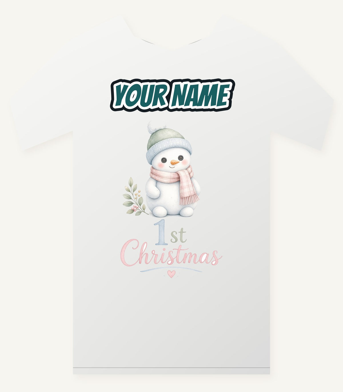 Little Snowman First Christmas Personalised Christmas T-Shirt and Hoodie
