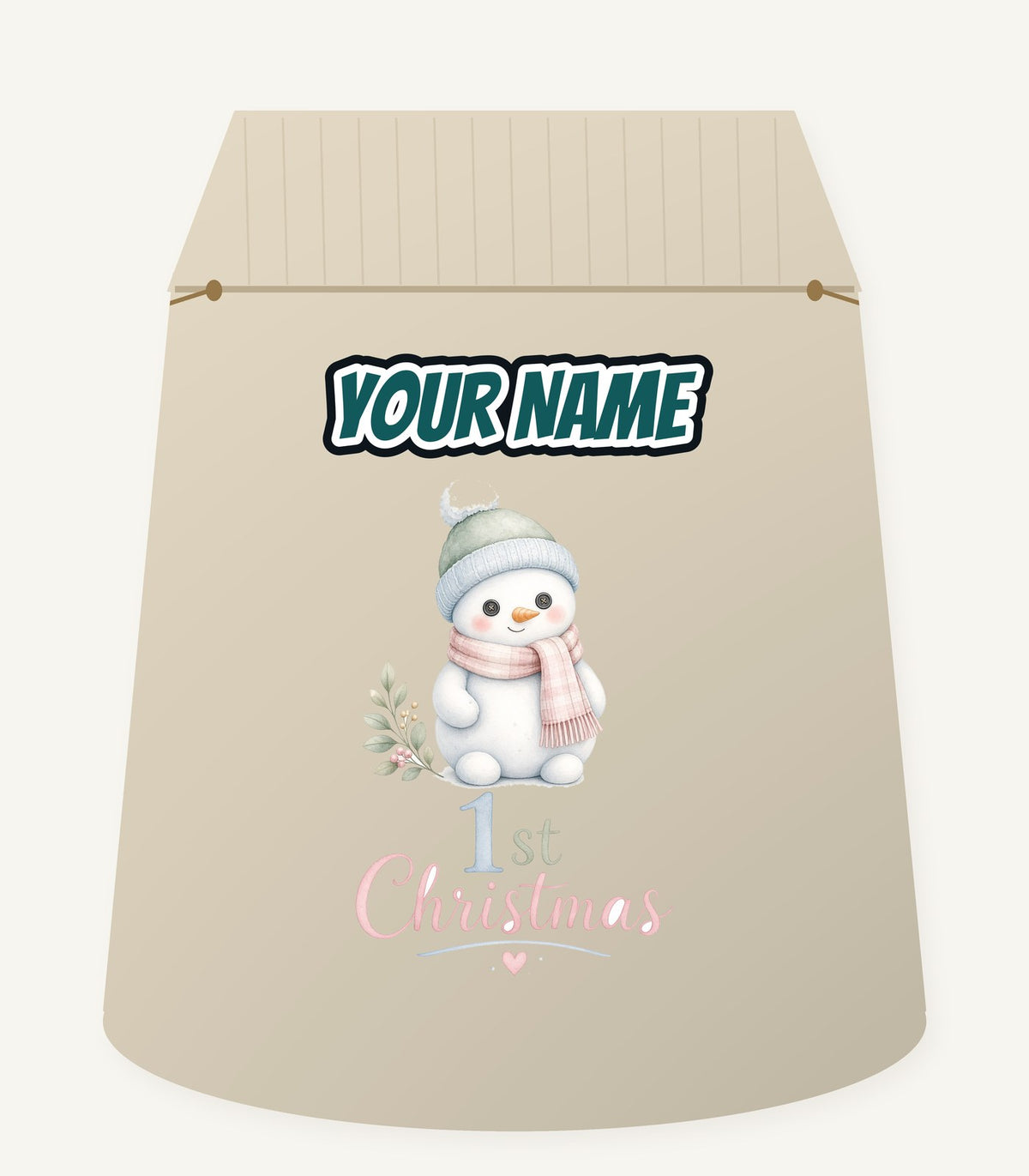 Little Snowman First Christmas Personalised Santa Sack