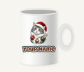 Longhair Cat Christmas Personalised Christmas Mug