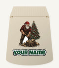 Lumberjack Santa Chopping Wood Personalised Santa Sack