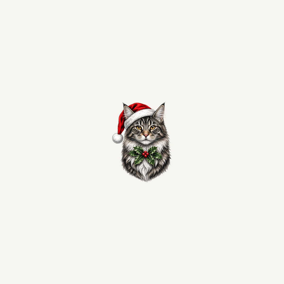 Maine Coon Christmas Personalised Beach Towel