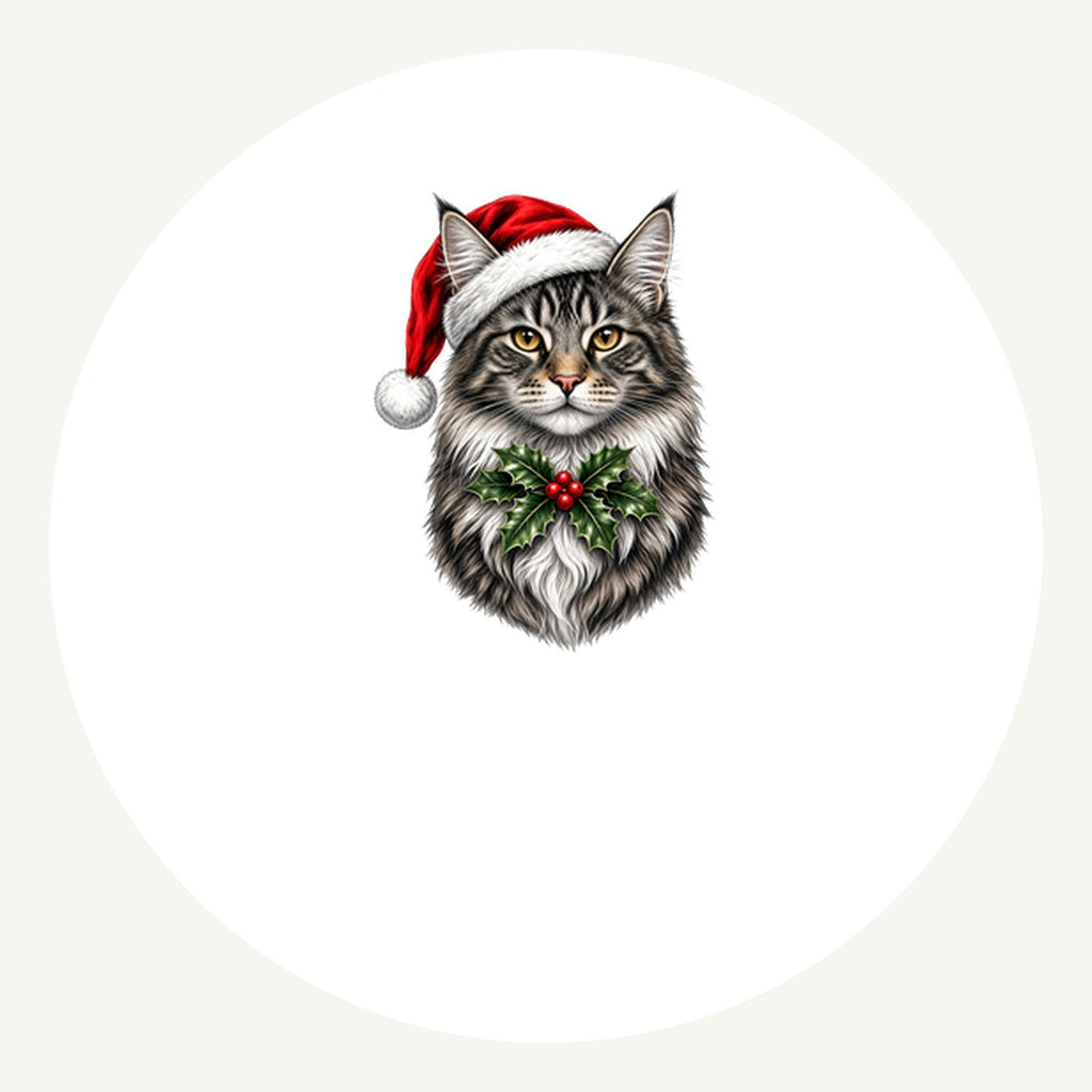 Maine Coon Personalised Pewter Christmas Ornament