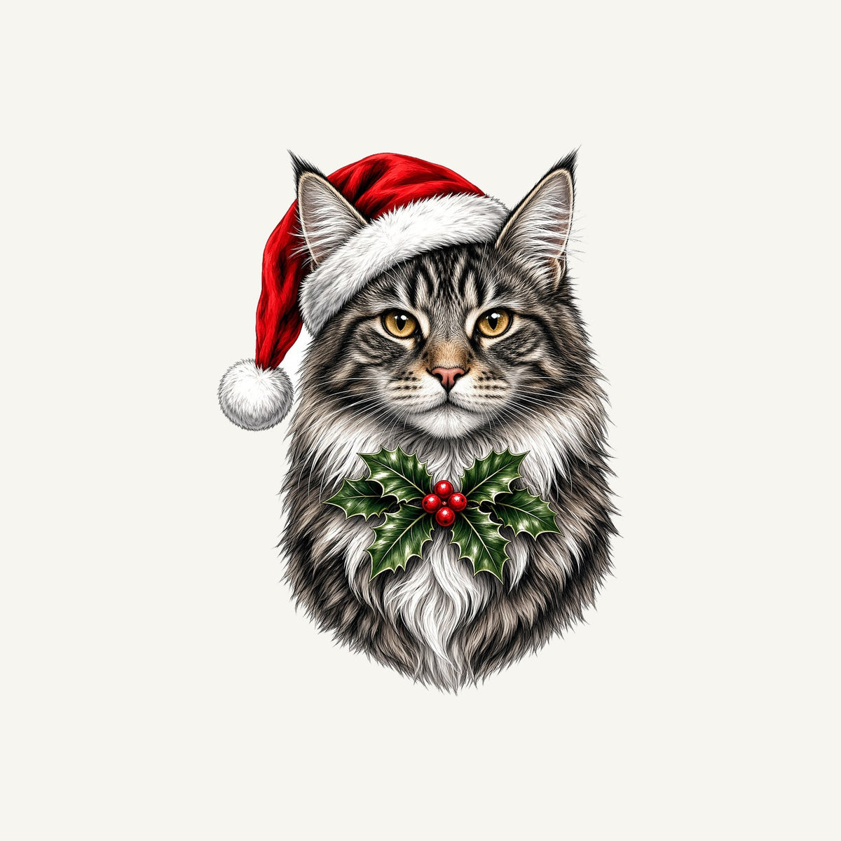 Maine Coon Christmas Personalised Christmas T-Shirt and Hoodie