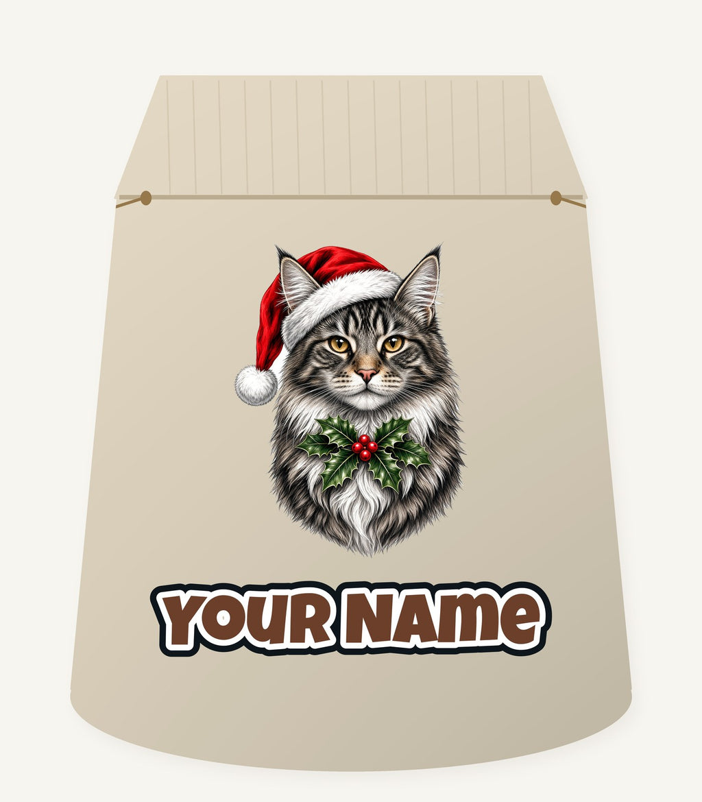 Maine Coon Christmas Personalised Santa Sack