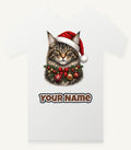 Maine Coon with Baubles Personalised Christmas T-Shirt and Hoodie