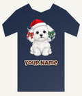 Maltese Christmas Personalised Kids Tee and Baby Bodysuit