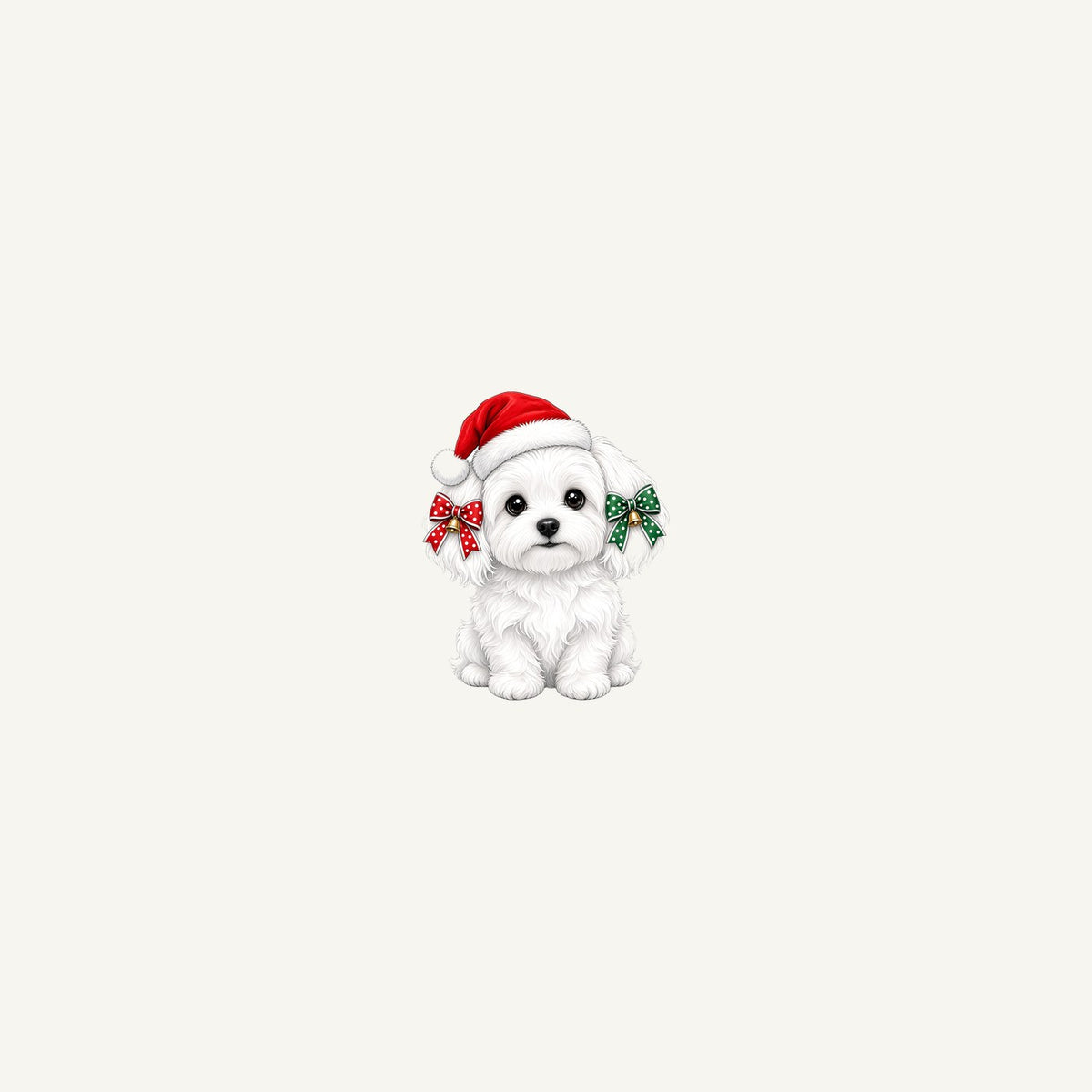 Maltese Christmas Personalised Beach Towel