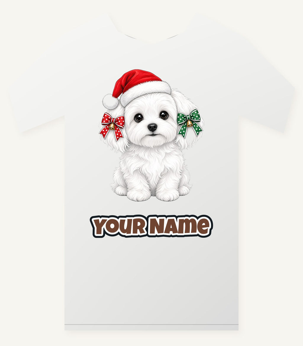 Maltese Christmas Personalised Christmas T-Shirt and Hoodie