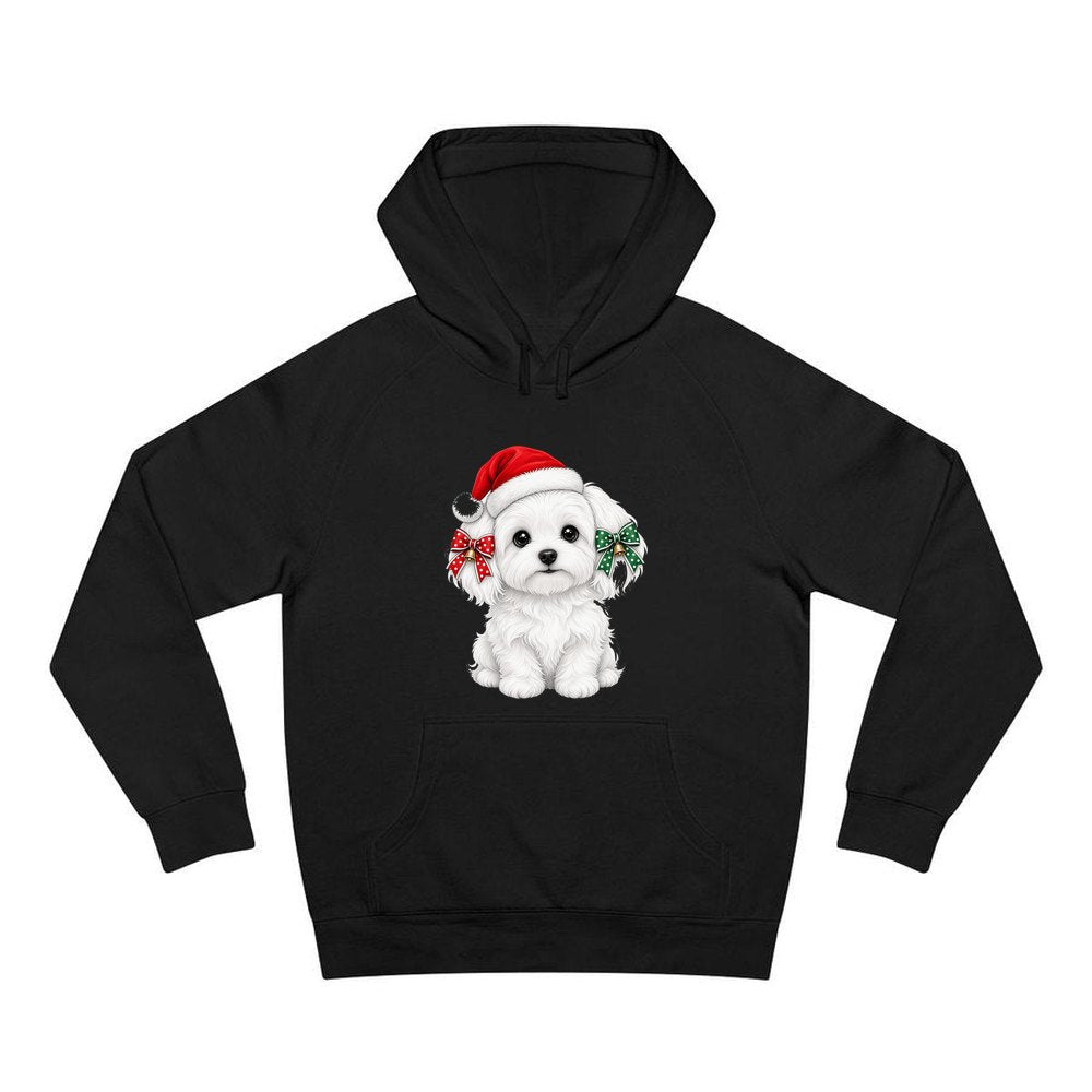Maltese personalised Christmas hoodie in black