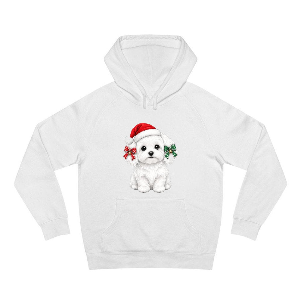 Maltese personalised Christmas hoodie in white