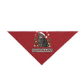Manx personalised Christmas pet bandana in red, tie-on style