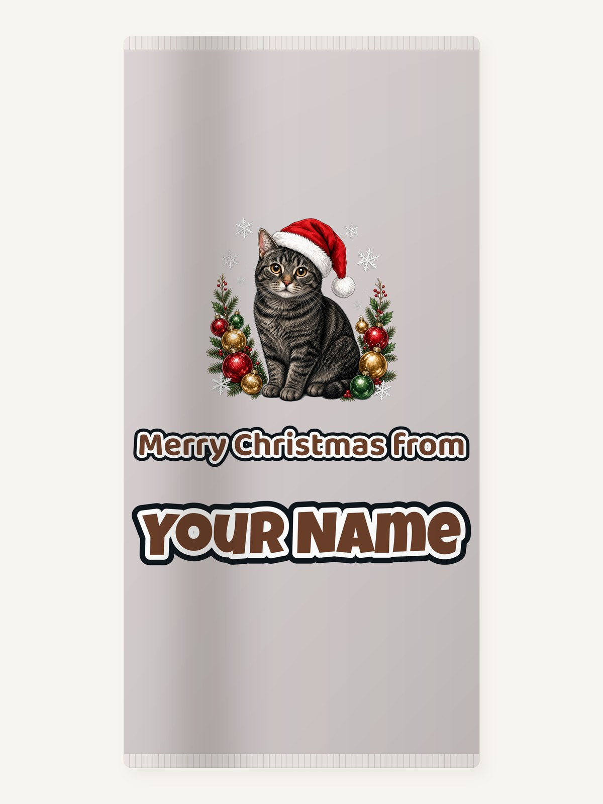 Manx Christmas Personalised Beach Towel