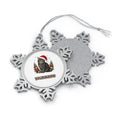 Manx Personalised Pewter Christmas Ornament