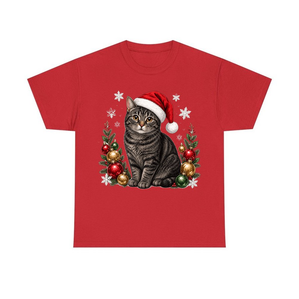 Manx personalised Christmas T-shirt in red