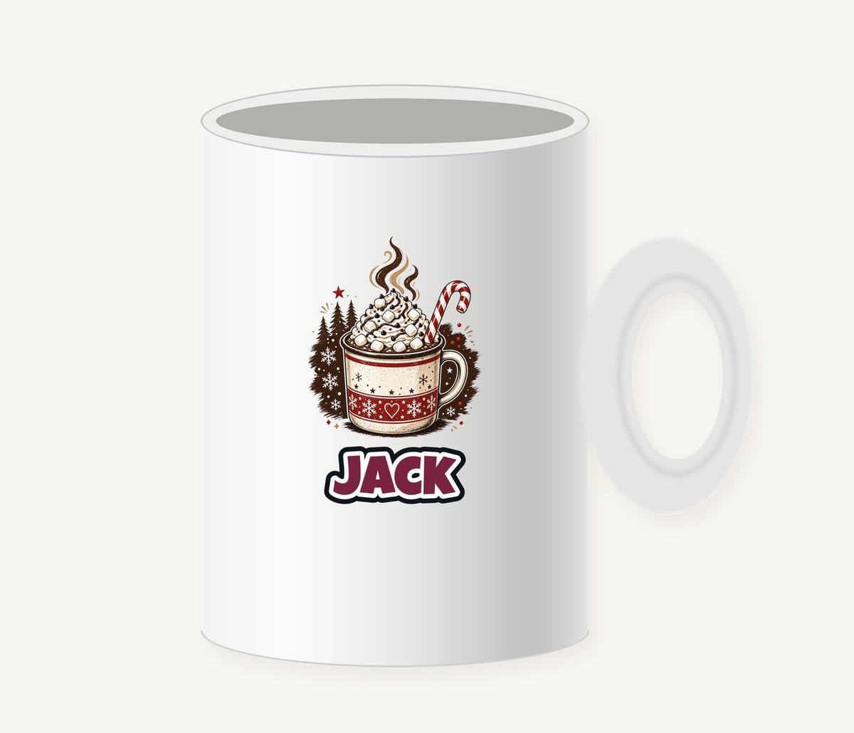 Marshmallow Hot Chocolate Mug Personalised Christmas Mug