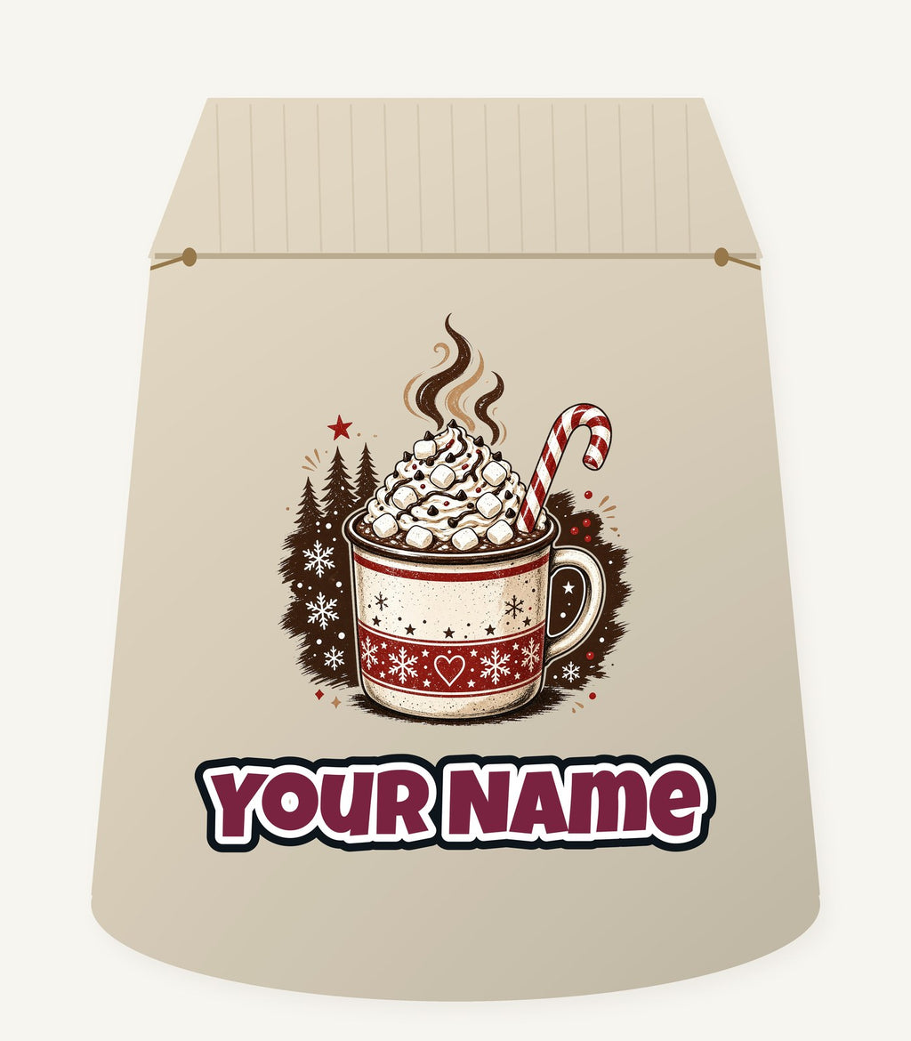 Marshmallow Hot Chocolate Mug Personalised Santa Sack