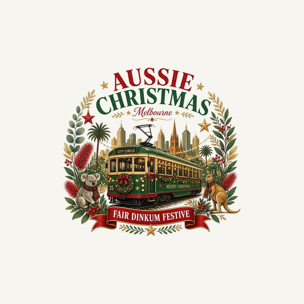 Melbourne Christmas Tram Personalised Christmas Mug