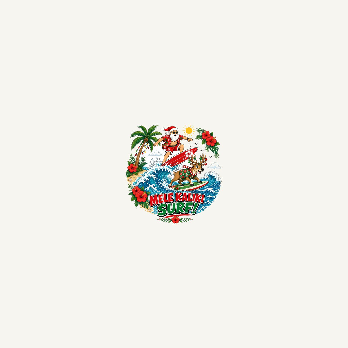 Mele Kaliki Surf Personalised Beach Towel
