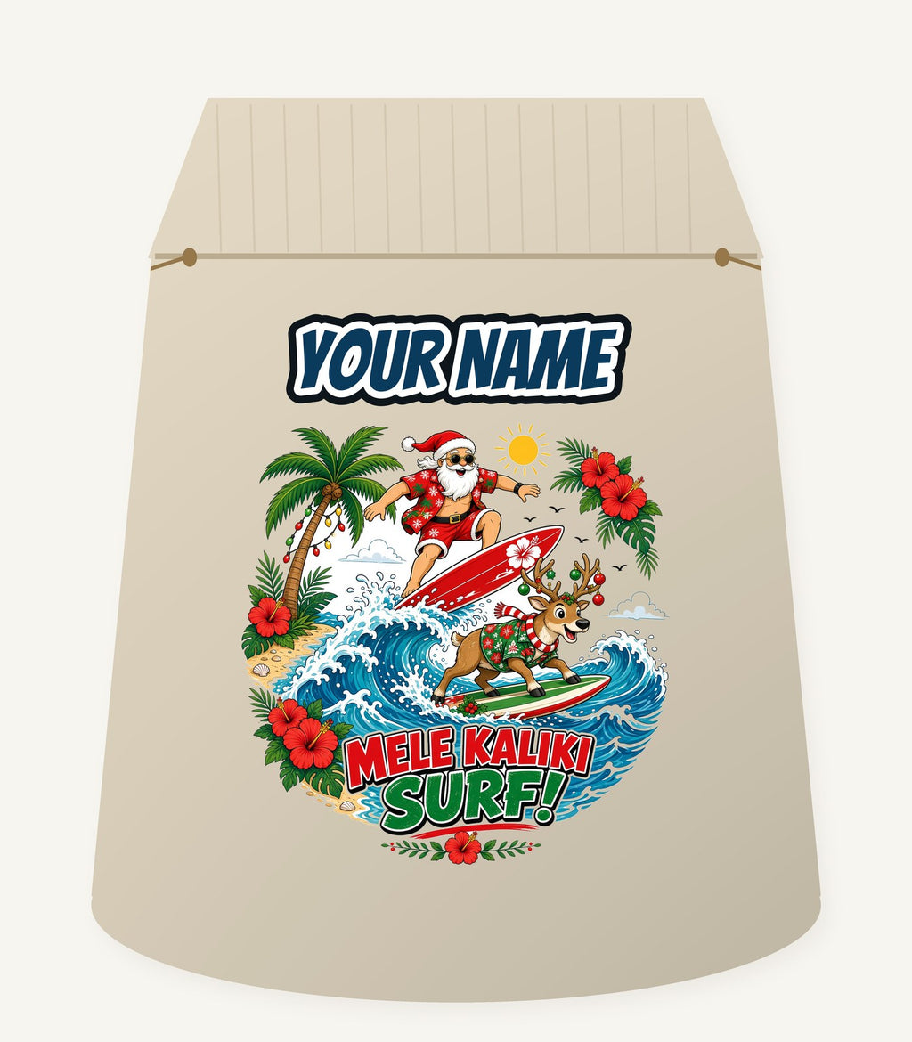 Mele Kaliki Surf Personalised Santa Sack