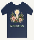 Memorial Candle and Blooms Personalised Kids Tee and Baby Bodysuit
