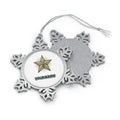 Mercury Glass Star Personalised Pewter Christmas Ornament