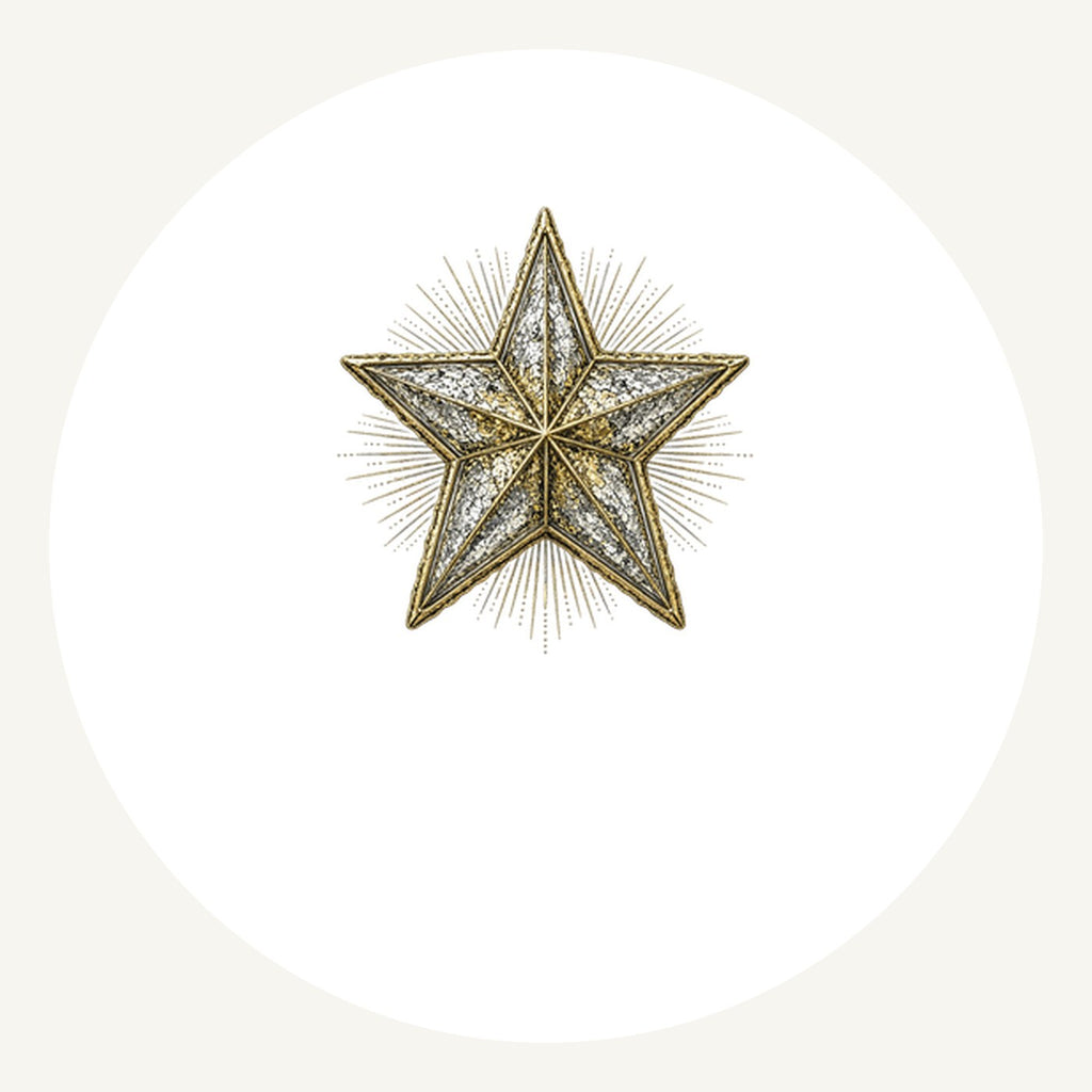 Mercury Glass Star Personalised Pewter Christmas Ornament