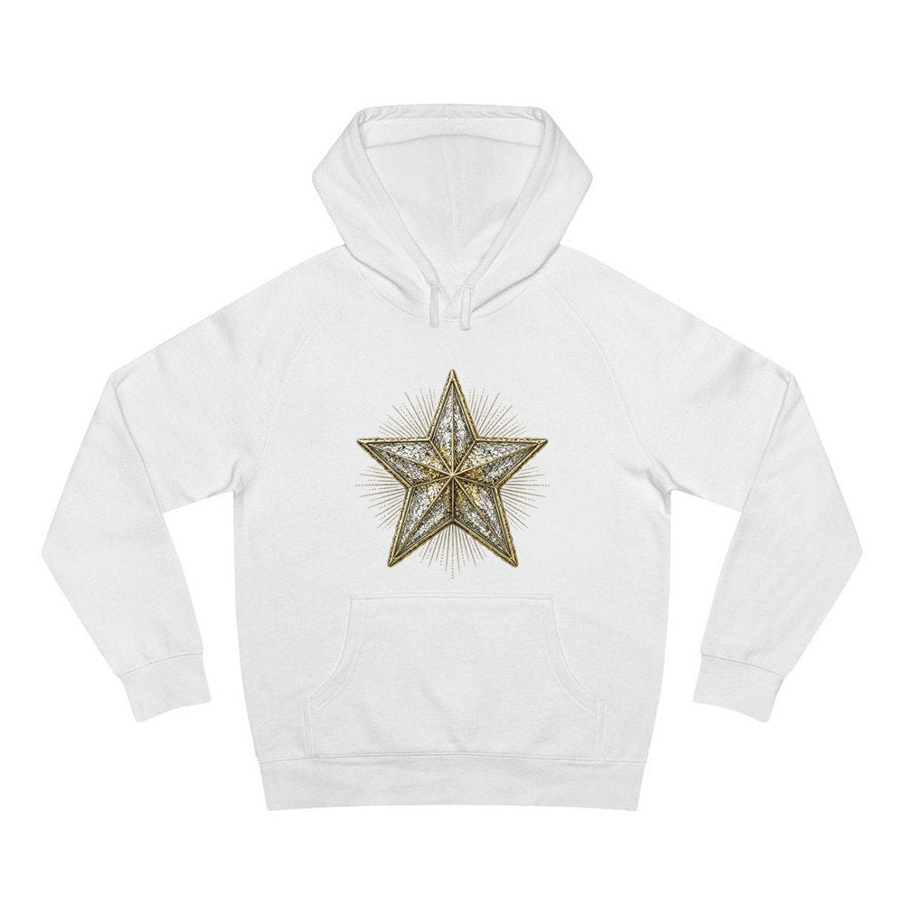 Mercury Glass Star personalised Christmas hoodie in white