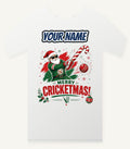 Merry Cricketmas Santa Personalised Christmas T-Shirt and Hoodie