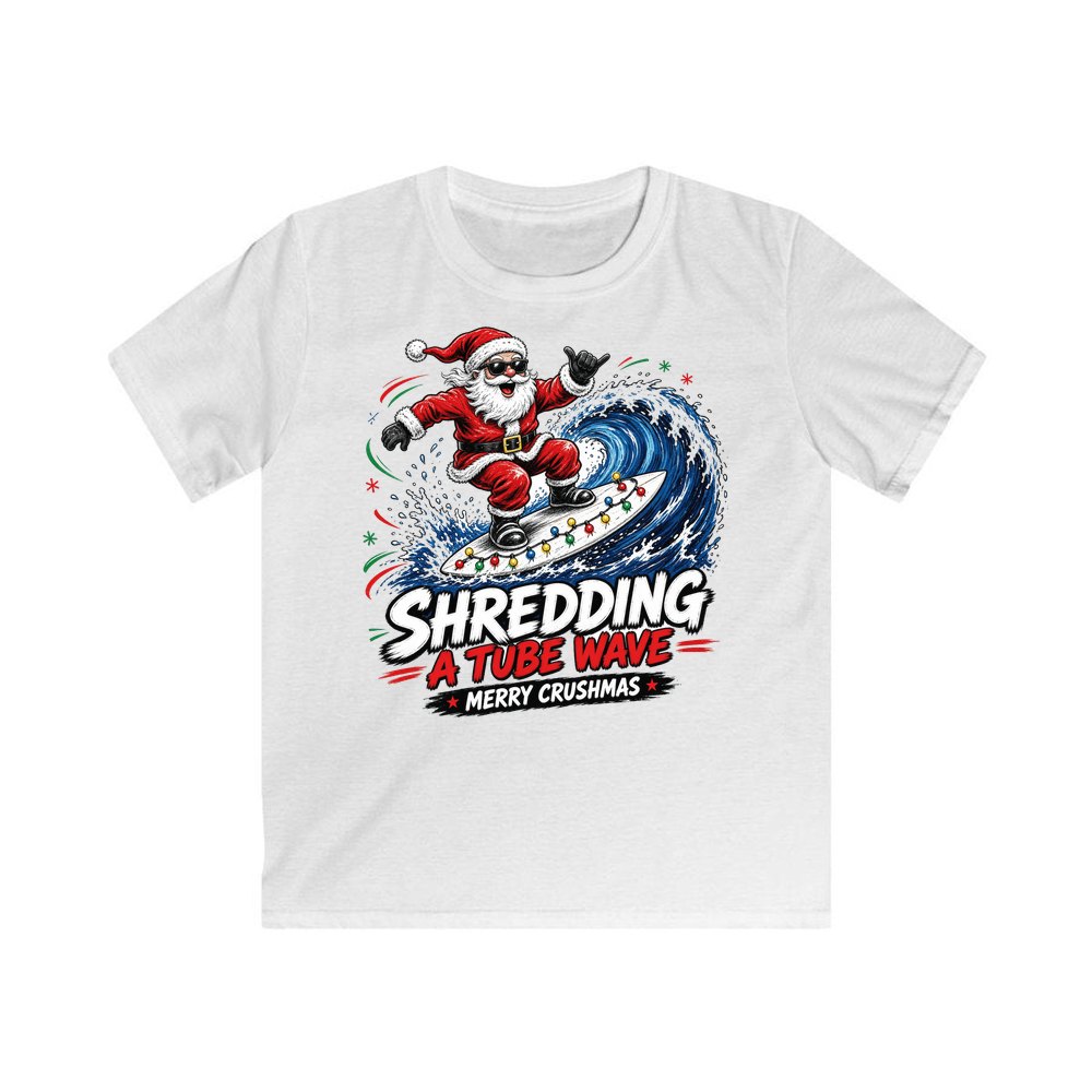 Merry Crushmas personalised kids Christmas tee in white