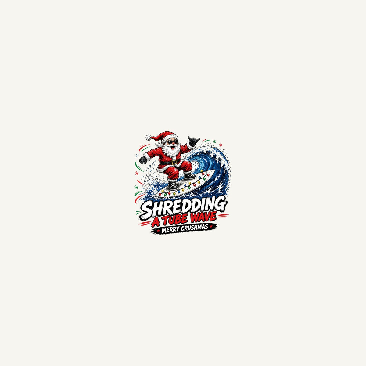 Merry Crushmas Personalised Beach Towel