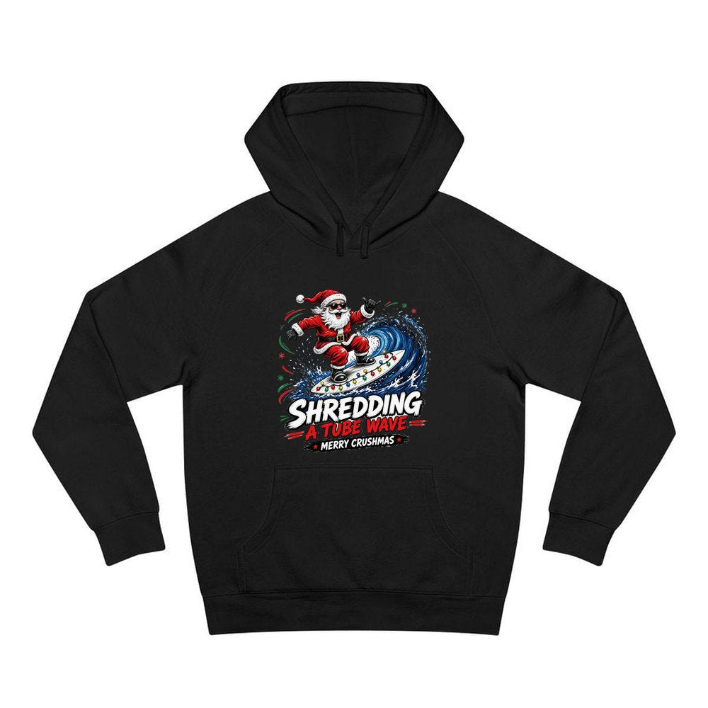 Merry Crushmas personalised Christmas hoodie in black