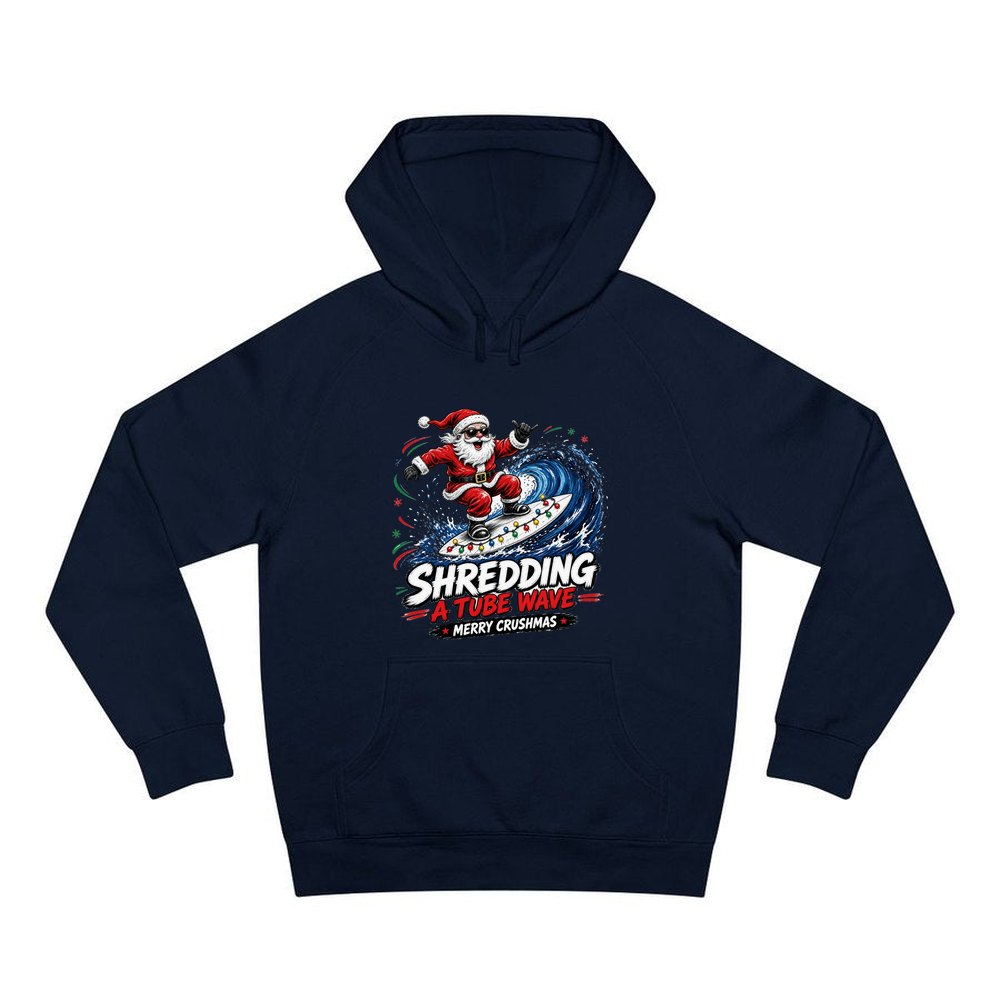 Merry Crushmas personalised Christmas hoodie in navy