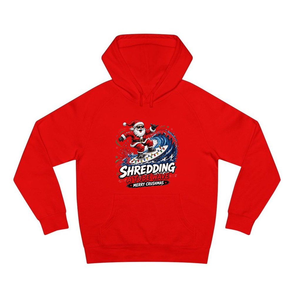 Merry Crushmas personalised Christmas hoodie in red