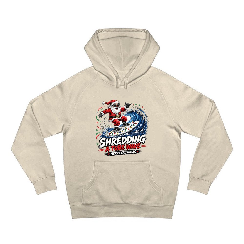 Merry Crushmas personalised Christmas hoodie in sand