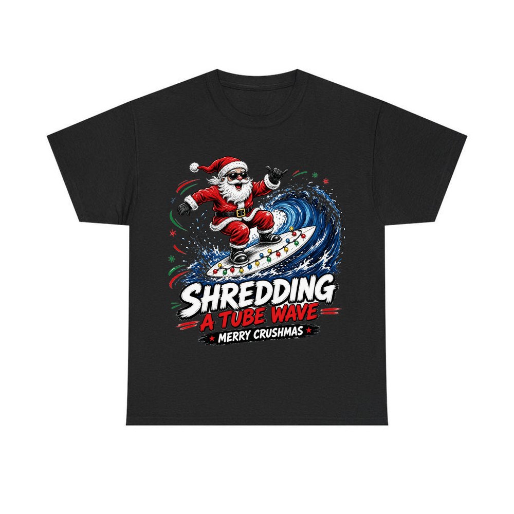 Merry Crushmas personalised Christmas T-shirt in black